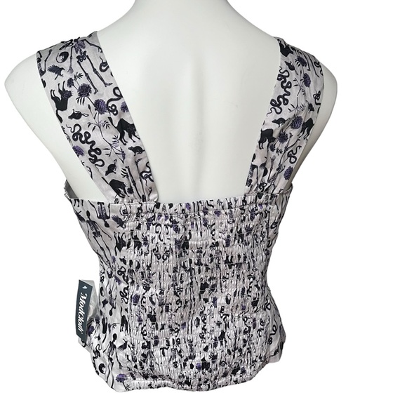 NWT, ModCloth Halloween Print Cotton Crop Tank Top, Sz 8 - Picture 6 of 11